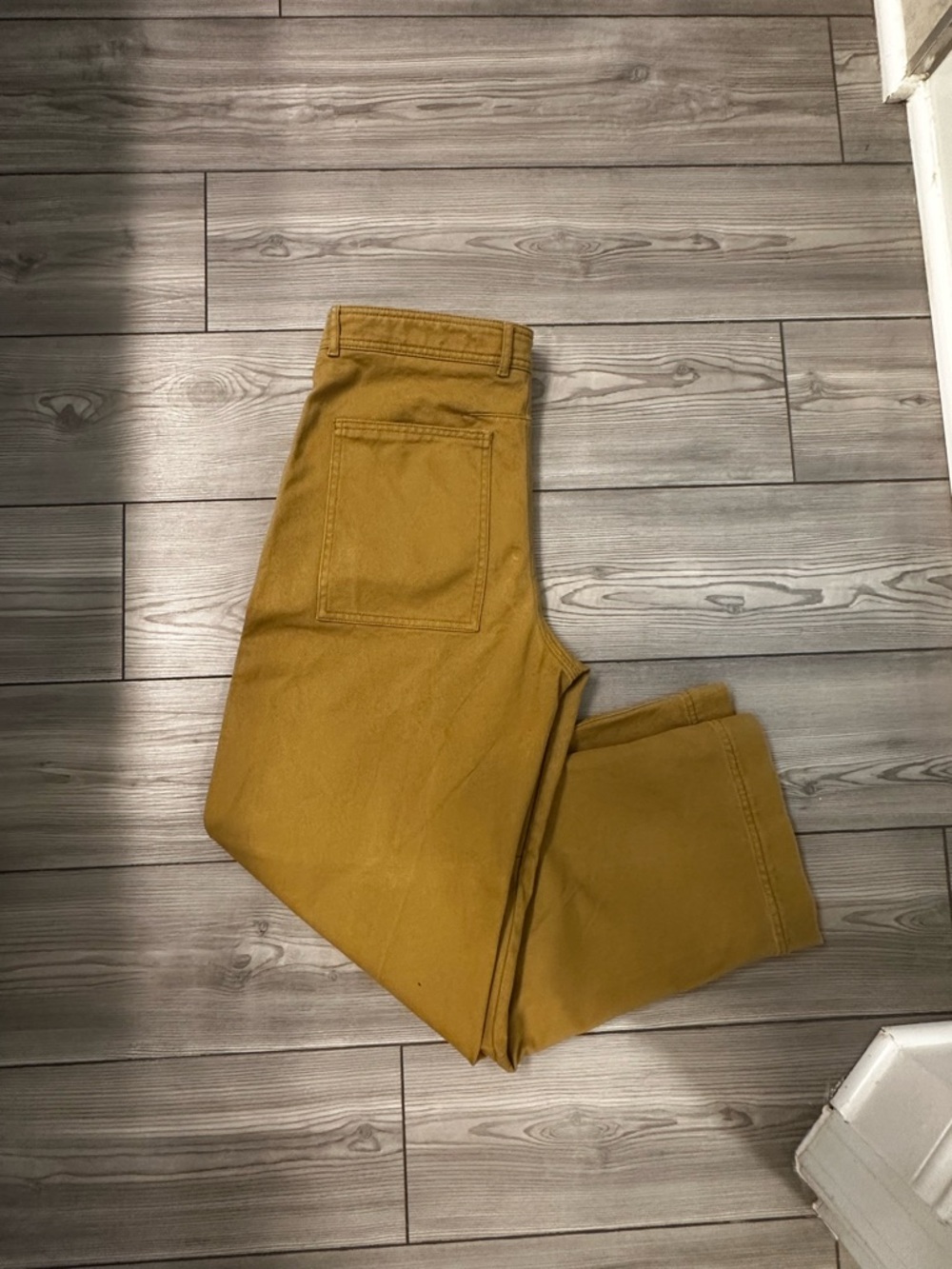 Zara Twill Utility Mid Rise Straight Pants - Picture 6 of 9